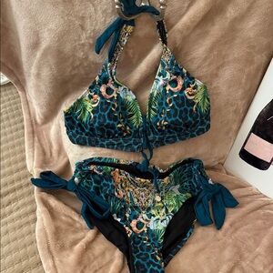 Tropical Print Bikini Set